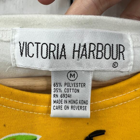 VINTAGE 90's Victoria Harbor MEDIUM Art to Wear Beaded Sequin Tee Shirt T-Shirt - Picture 6 of 8